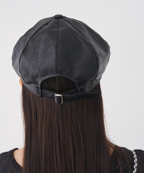 SOEMIN（ソミン） 帽子 キャスケット Leather like newsboy cap／合皮
