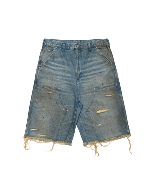 パンツ 「MIYAGIHIDETAKA」Damaged Work Shorts メンズの画像