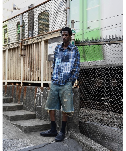 パンツ 「MIYAGIHIDETAKA」Damaged Work Shorts メンズの画像