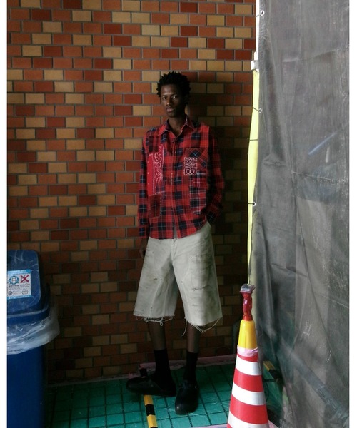 パンツ 「MIYAGIHIDETAKA」Damaged Work Shorts メンズの画像