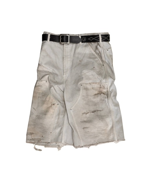 パンツ 「MIYAGIHIDETAKA」Damaged Work Shorts メンズの画像