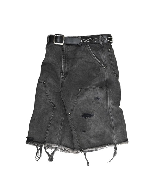パンツ 「MIYAGIHIDETAKA」Damaged Work Shorts メンズの画像