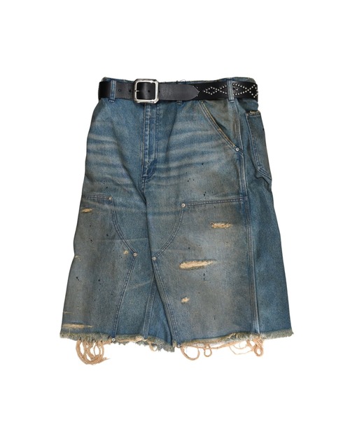 パンツ 「MIYAGIHIDETAKA」Damaged Work Shorts メンズの画像