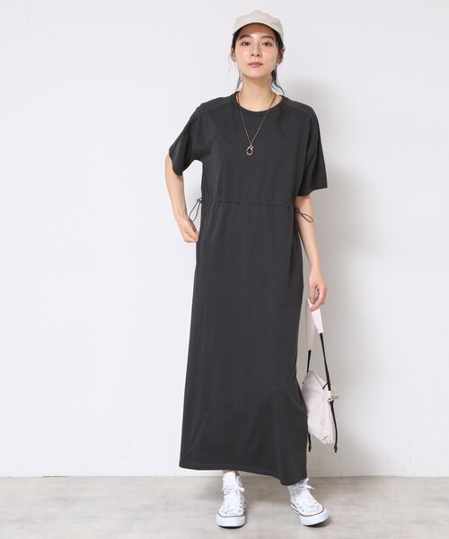 「Dessin」 Tシャツワンピース 02 チャコールグレー レディース_画像4