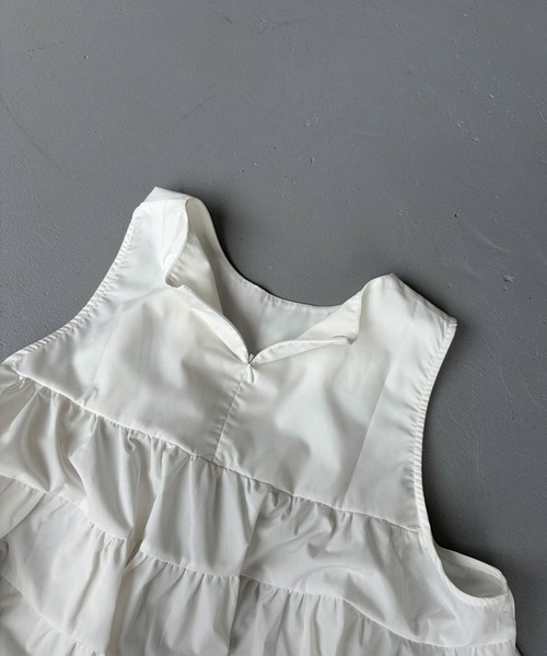 CHERI since1985 タンクトップ ノースリーブ ティアードフレア