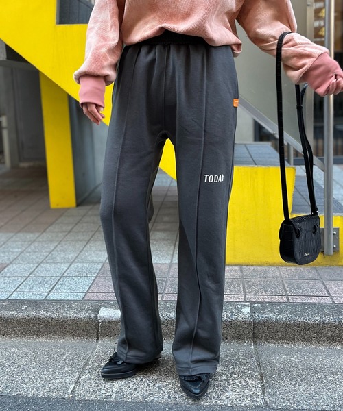 「mi via loca」 スウェットパンツ FREE 杢グレー レディース_画像4