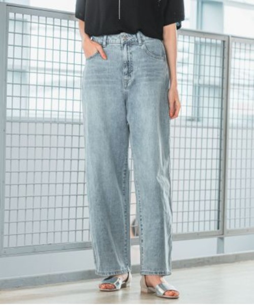「GLOBAL WORK」 デニムパンツ LARGE ブルー レディース_画像6