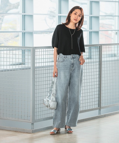 「GLOBAL WORK」 デニムパンツ LARGE ブルー レディース_画像8
