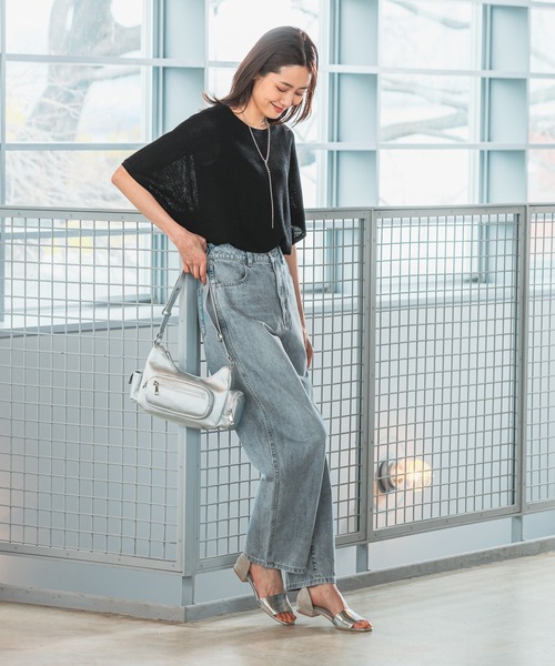 「GLOBAL WORK」 デニムパンツ LARGE ブルー レディース_画像9