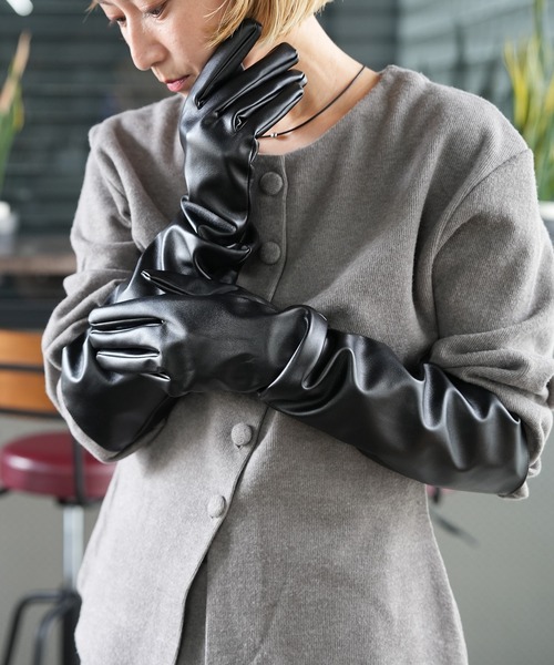 Kotoe（コトエ） 手袋 Fレザー ロンググローブ レディース : ZOZOTOWN