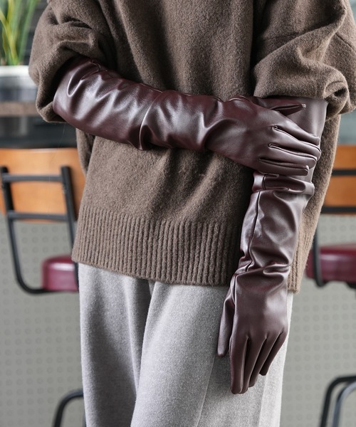 Kotoe（コトエ） 手袋 Fレザー ロンググローブ レディース : ZOZOTOWN