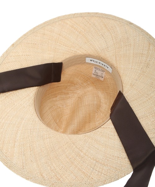 ALEXIA STAM（アリシアスタン） 帽子 ハット Bao Straw Ribbon Fedora