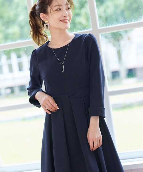 ワンピース ワンピース 通販 Paypayモール スタイルアップも叶うリボンモチーフワンピース Zozotown Paypayモール