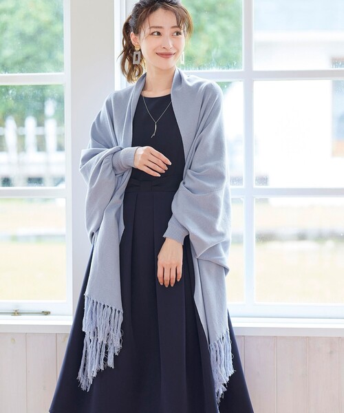 Tiaclasse ワンピース 「洗える」スタイルアップも叶うリボンモチーフ