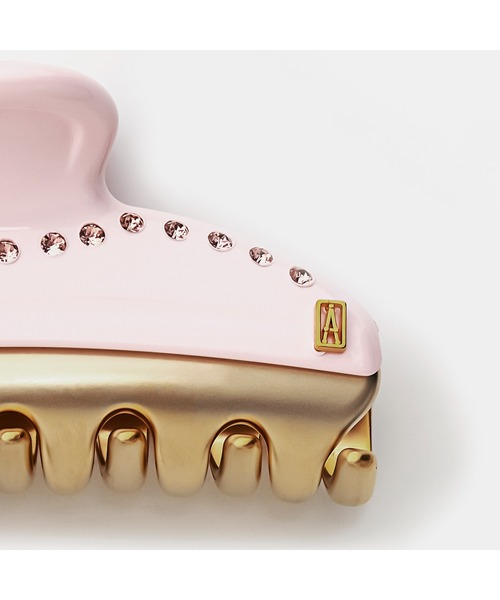 美品⭐️Alexandre De Paris ヘアクリップ　ピンク　リボン 未使用 ALEXANDRE DE PARIS リボン クリップ ピンク ベージュ