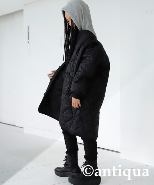 【23区】キルティング　タフタ　ノーカラーコート ロング　ブラック　38 Amazon | [23区] 新色追加/洗える/撥水加工 シレータフタ ロング