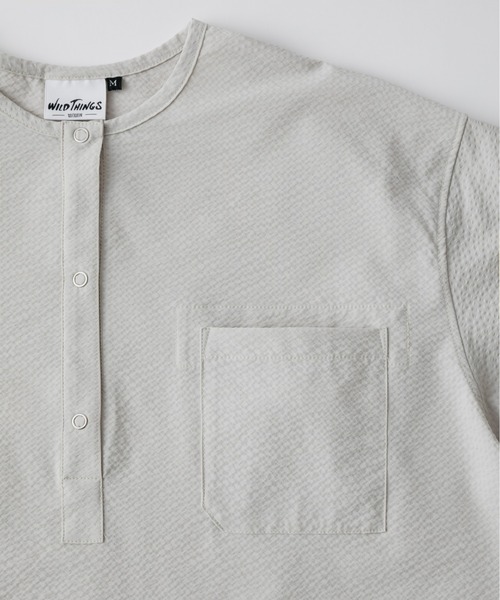 tシャツ 「WILDTHINGS / ワイルドシングス」 SEERSUCKER HENRY POCKET T レディース WILD THINGS tシャツ 「WILDTHINGS / ワイルドシングス