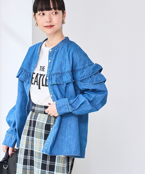 ブラウス シャツ 「SP」フリルデニムシャツ レディース 楽天市場】【サムシング公式】【最大2000円OFFクーポン☆8/11