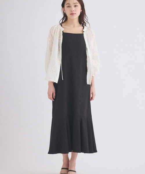 Khadi and Co. カディ&コー  フラワー刺繍シアーブラウス Khadi and Co. カディ&コー フラワー刺繍シアーブラウス