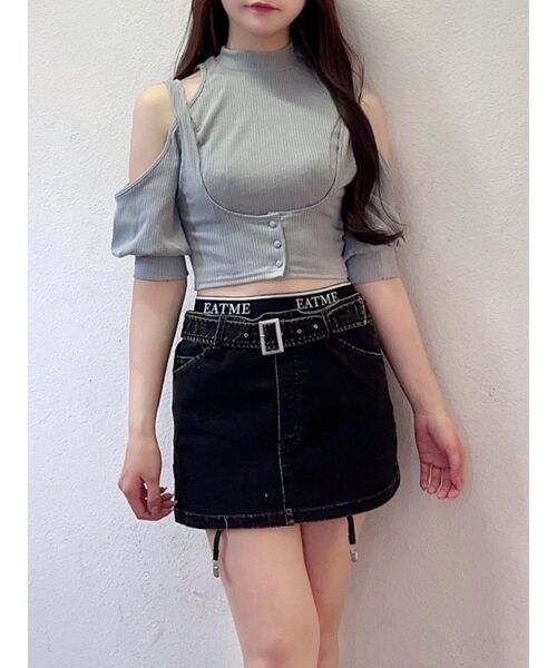 スカート デニム EATMEロゴデニムスカート レディース : 81953826  