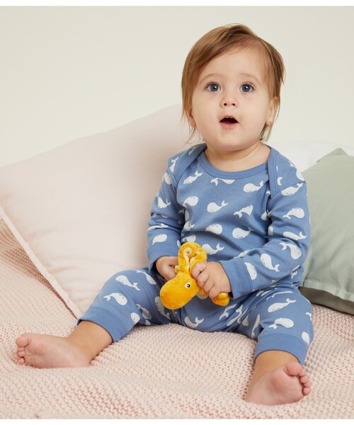 プチバトー 新品未使用 PETIT BATEAU（プチバトー） ベビー服 ロンパース プリント足なし