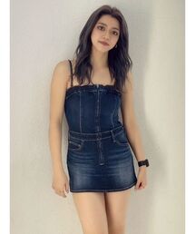 定番のお歳暮＆冬ギフト GYDA ワンピース ZOZOTOWN : フロントZIPデニムミニワンピース アンティーク雑貨