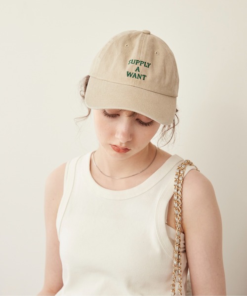 ange　キャップ ANGIE キャップ 帽子 ウォッシュド加工ロゴキャップ レディース
