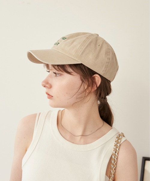 ange　キャップ ANGIE キャップ 帽子 ウォッシュド加工ロゴキャップ レディース