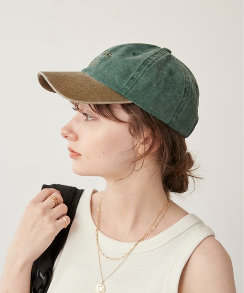 ange　キャップ ANGIE キャップ 帽子 ウォッシュド加工ロゴキャップ レディース