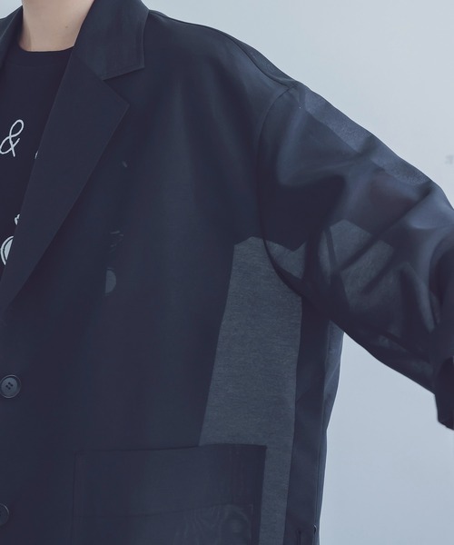 ドレスレイブsheer organdy boyfriend big jacket DRESSLAVE ジャケット テーラードジャケット sheer organdy