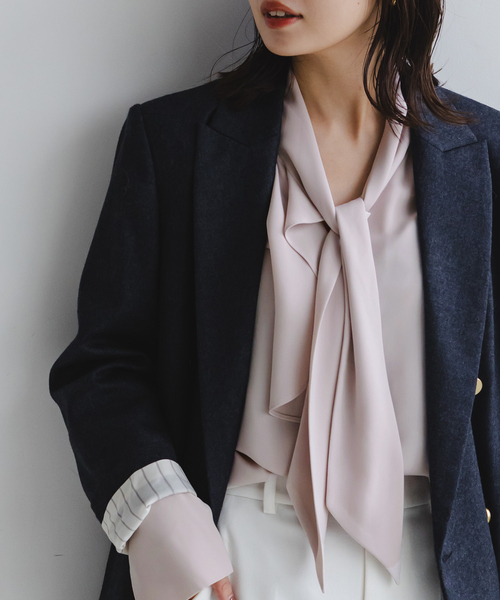 NOBLE（ノーブル） ブラウス シャツ 「WEB限定追加」ロイヤルサテン