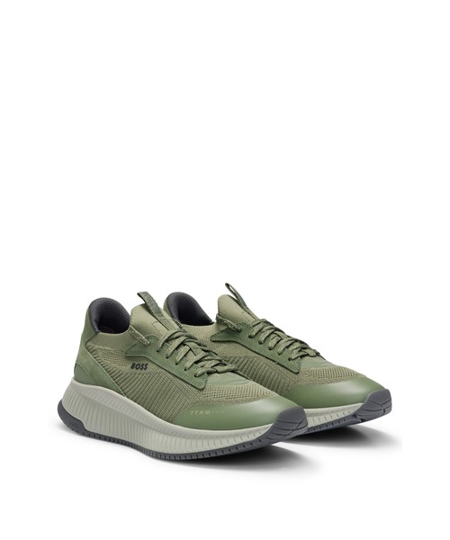 BOSS（HUGO BOSS） スニーカー ニットアッパー フィッシュボーン
