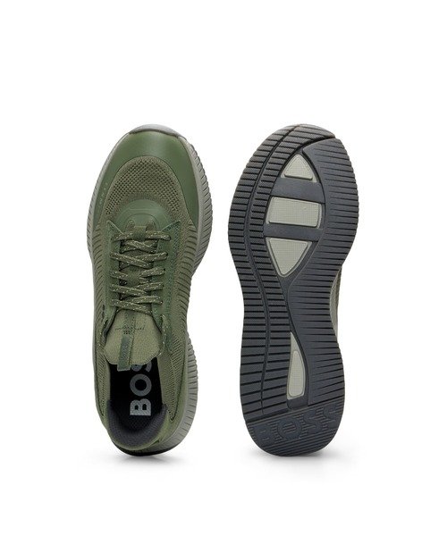 BOSS（HUGO BOSS） スニーカー ニットアッパー フィッシュボーン