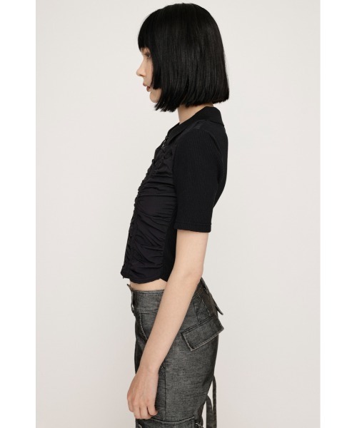 tシャツ FRONT GATHERED TOP レディース SLY tシャツ FRONT GATHER ZIP TOPS フロント ギャザー ジップ