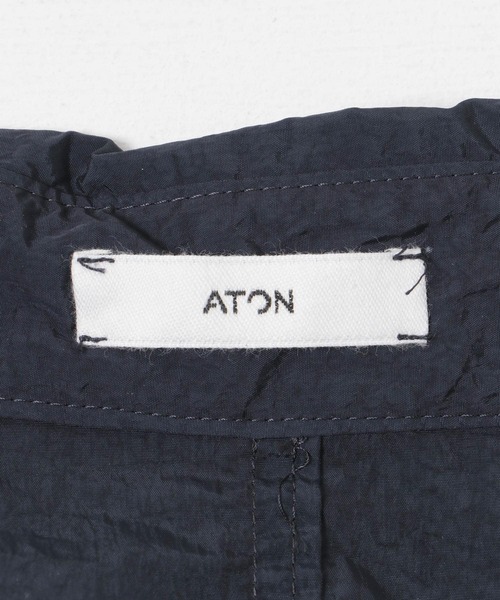 限定価格！ATON HAND DYED ナイロンシャツジャケット 新品未使用 ATON】ハンドダイナイロンシャツジャケット ブラック | 日本製
