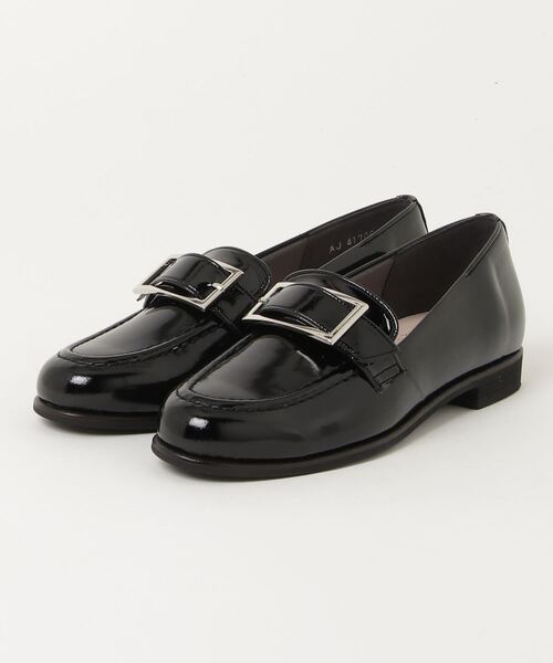 【美品】DIANA 黒 バックル ローファー 23.5 レザー 本革 日本製 artemis by DIANA（アルテミス by ダイアナ） ローファー バックル