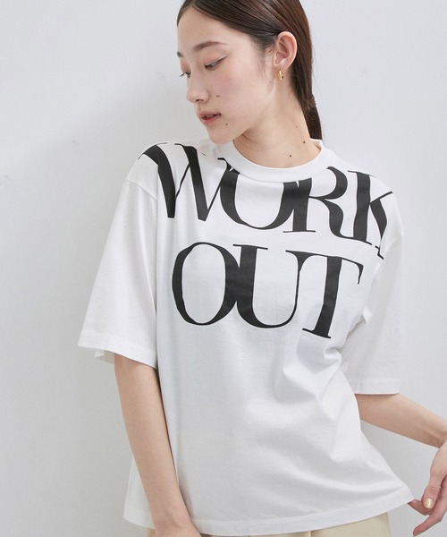 「ADAM ET ROPE'」 半袖Tシャツ FREE ホワイト系その他3 レディース ADAM ET ROPE' 「ADAM ROPE'」 半袖Tシャツ FREE ホワイト