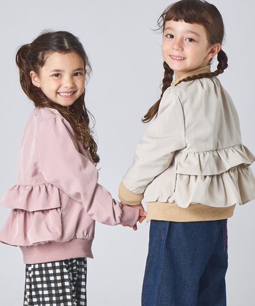 pairmanon ブルゾン アウター バックフリル MA-1 キッズ 子供服 女の子