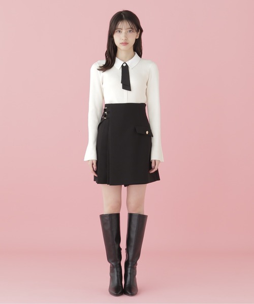 GAULTIER2 巻きスカート風プリーツパンツ JILL by STUART パンツ ラップ風プリーツスカパン レディース