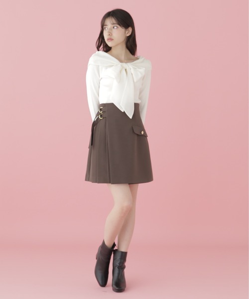 GAULTIER2 巻きスカート風プリーツパンツ JILL by STUART パンツ ラップ風プリーツスカパン レディース