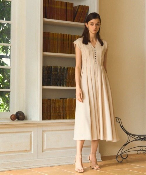 ワンピース ERADIE ERADIE（エラディエ） ワンピース Bowtie pleated dress ボウタイ