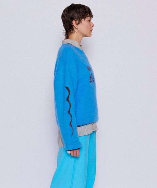 MAISON SPECIAL ニット セーター WELLBEING Logo Jacquard Knit
