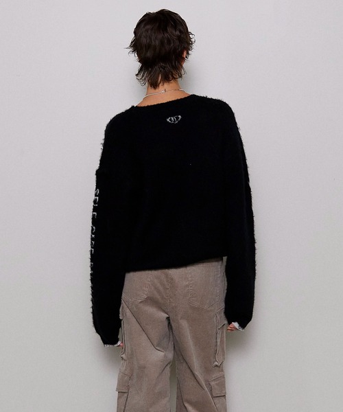 ニット セーター WELLBEING Logo Jacquard Knit Sweater/WELLBEINGロゴジャガードニット「MAISON SP MAISON SPECIAL ニット セーター WELLBEING Logo Jacquard Knit