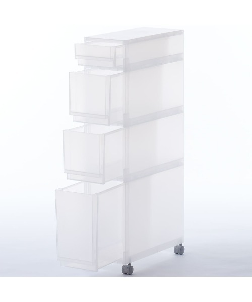 無印良品（MUJI） 収納 ポリプロピレン 収納ストッカー キャスター付2