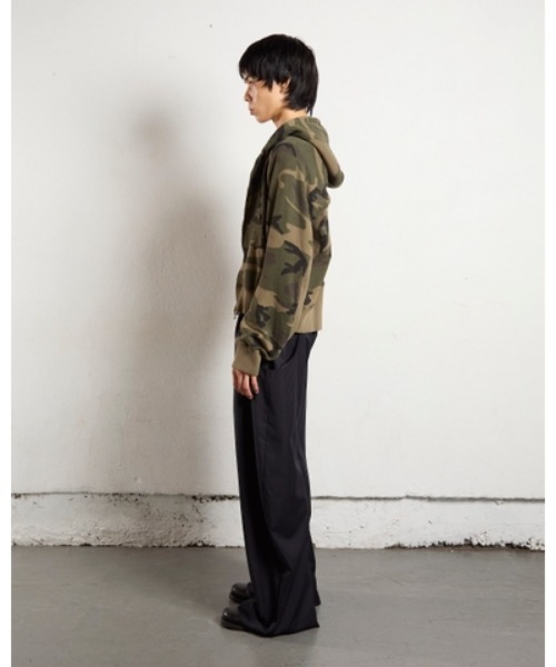 早い者勝ち！NVRFRGT 迷彩柄フルジップパーカー NVRFRGT（ネヴァーフォーゲット） パーカー PANELLED ZIP UP HOODIE