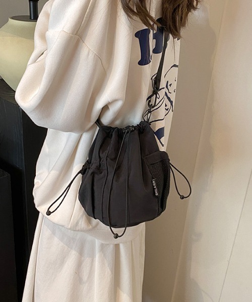 Per sist ence ショルダーバッグ バッグ ナイロン巾着ショルダー