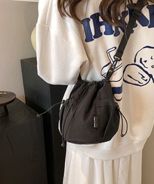 Per sist ence ショルダーバッグ バッグ ナイロン巾着ショルダー