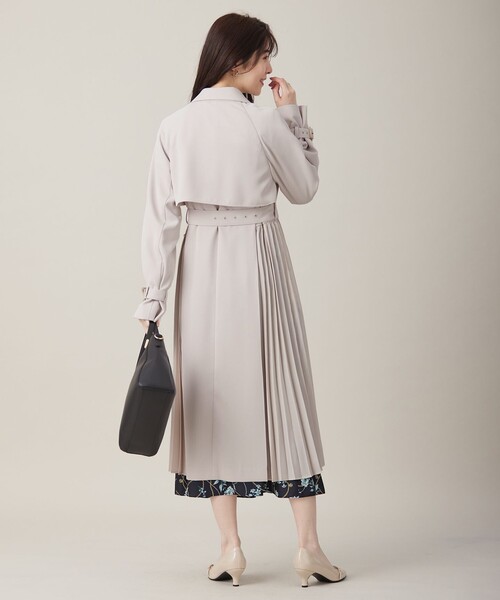 any sisプリーツデザイントレンチ コート　7号 any SiS トレンチコート コート 「UVカット・花粉ガード