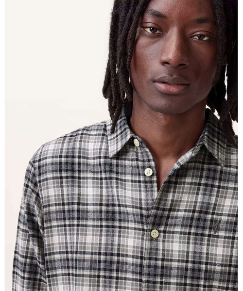 ALLSAINTS（オールセインツ） シャツ GRATTON SLIM FIT CHECKED SHIRT