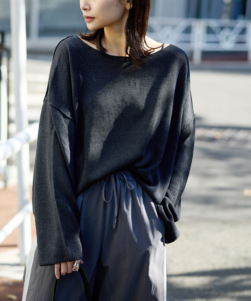 新品タグ付き♡　ペーパーヤーンボートネックニット JOURNAL STANDARD ニット セーター ペーパーヤーンボートネック